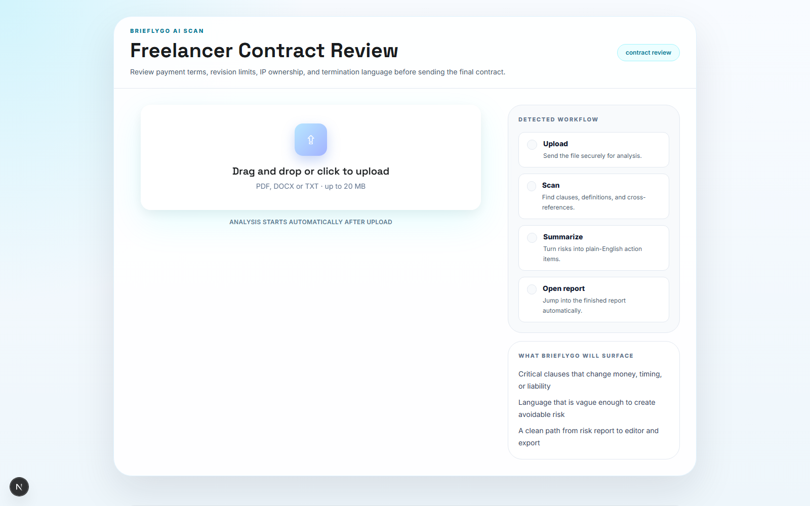 Upload the original contract