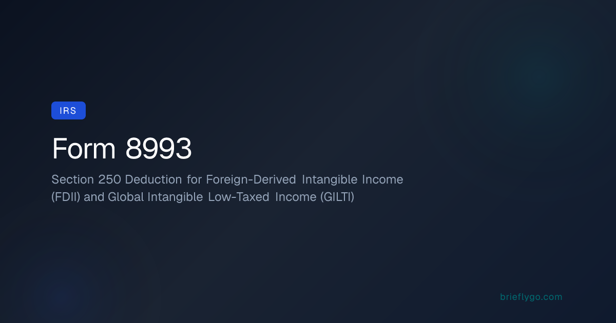 IRS Form 8993 — 8993 | BrieflyGo