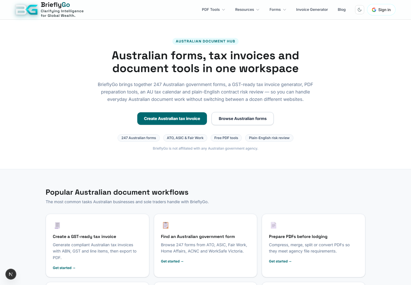 Australia Hub screenshot