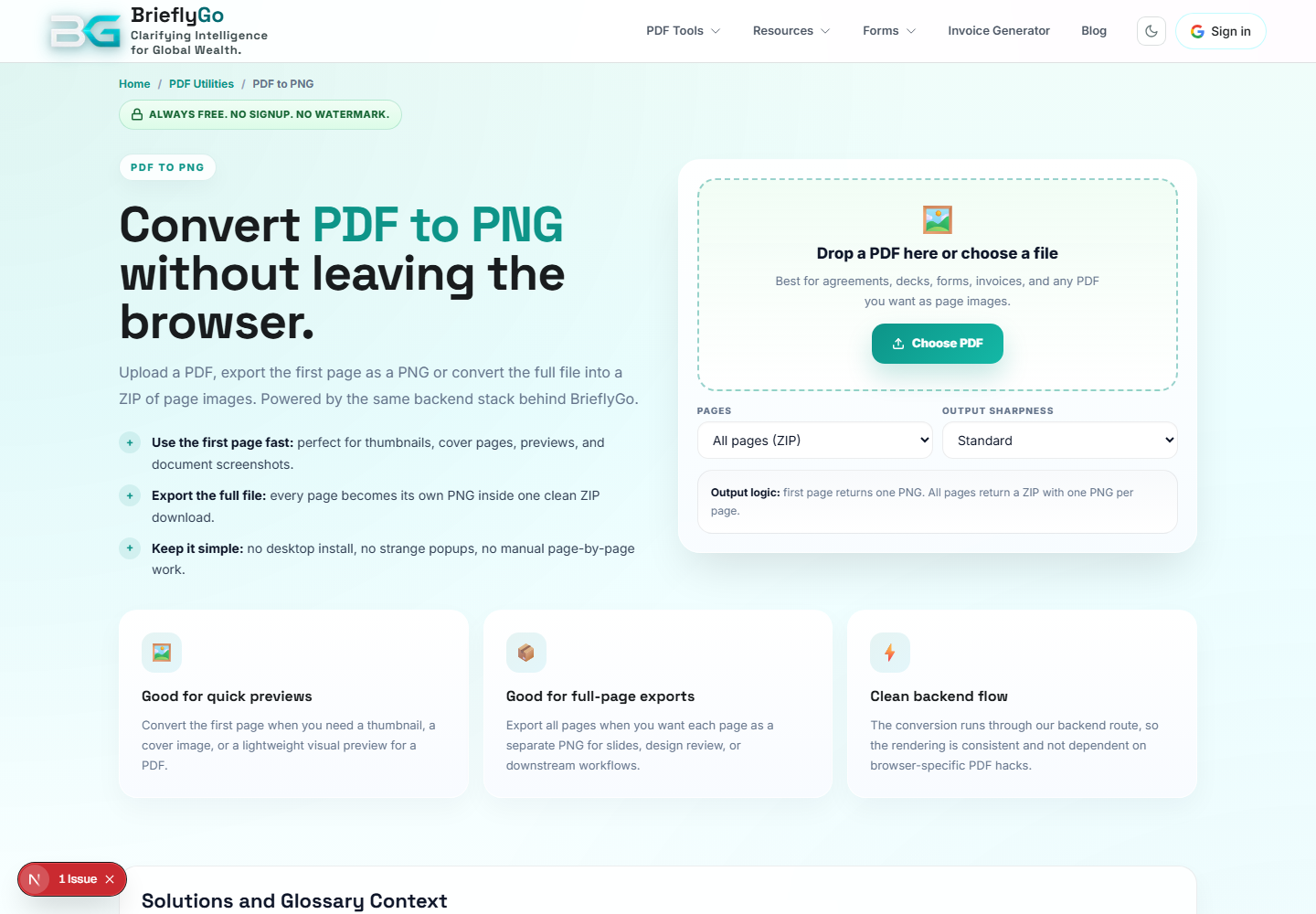 PDF to PNG screenshot