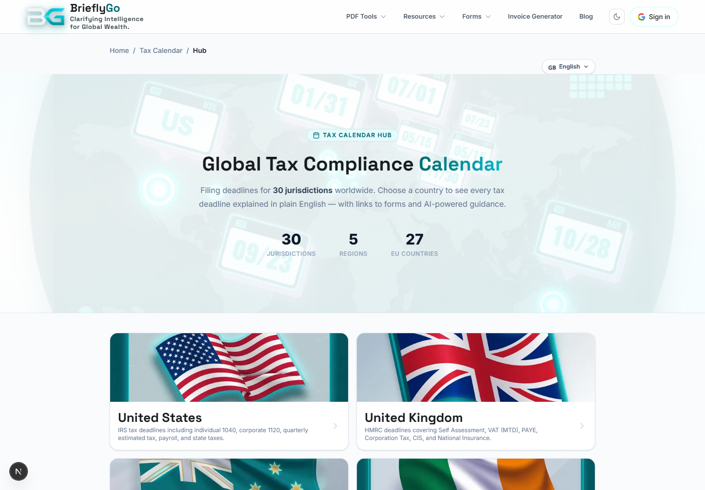 Tax Calendar Hub screenshot