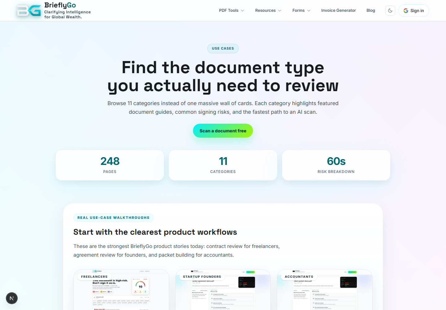 Use Cases screenshot