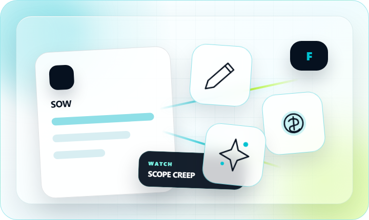 Freelancers document workflow illustration